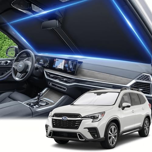 Windshield Sun Shade for Subaru Ascent 2019-2024 2025 2026 Sunshade Front Window Shade Custom Fit Ascent Accessories Sun Visor Foldable Shade Blocks UV Rays Accessories by AuyNeas