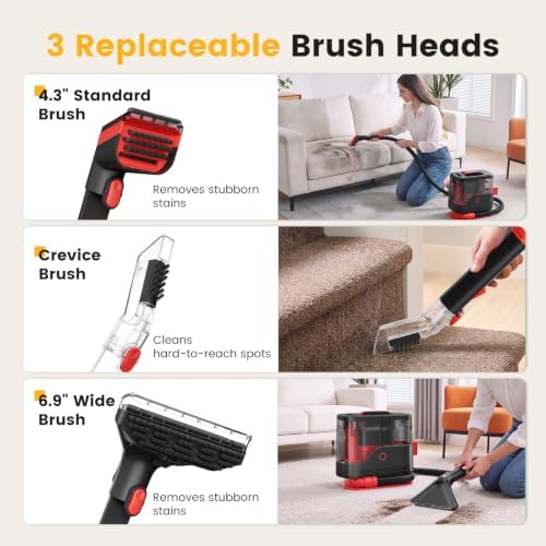 NEWBULIG Carpet and Upholstery Cleaner Machine Portable Carpet Shampooer - Image 3