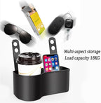 2 in 1 Car Seat Back Organizer with 3.2" Cup Holder,Multifunction Car Headrest Seat Back Organizer for Drink Food Tray,Universal Headrest Cup Holder for Most Cars Trucks SUVs - Image 5