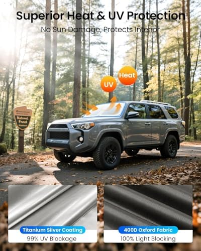 REEVAA Car Windshield Sun Shade for Toyota 4Runner (2026-2010) - Image 3