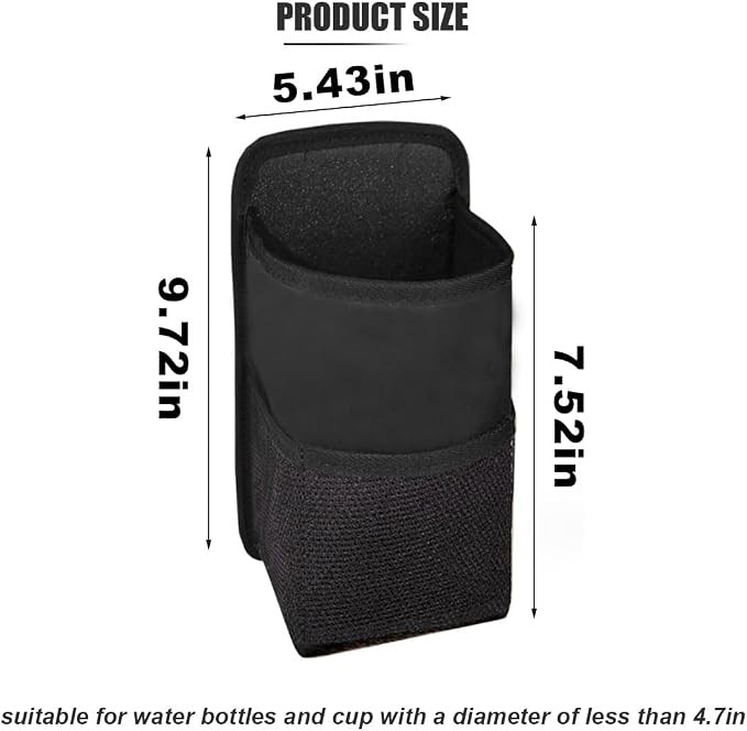 2-in-1 Large Cup Holder, 80 oz Multifunctional Car Seat Side Organizer, Hanging Water Bottle Holder Bag, Car Stuff Holder with Mesh Pocket for Phone & Drink, Suitable for Car SUV Truck (2 PCS) - Image 2