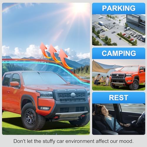 Windshield Sun Shade Sunshade for Nissan Frontier 2022-2026 - Image 6