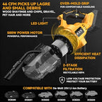 Cordless Vacuum for Dewalt Battery, 5 in 1 Handheld Electric Vacuum Cleaner with 500W Powerful Motor, 46 CFM Portable Hand Vacuum with Filtration HEPA for Floor, Carpet, Car (Battery Not Included) - Image 3