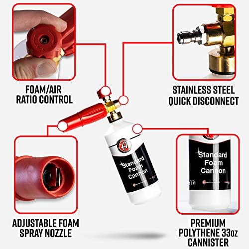 Adam's Polishes Standard Foam Cannon - Foam Cannon Soap Sprayer for Car Wash, Patio & House Cleaning | Sprayer Cleaner Cannister for Pressure Washer - Image 2