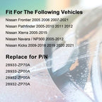 Front Windshield Washer Nozzles Kit for Nissan Frontier Navara 2005-2021 Pathfinder 05-12 Xterra 05-15 Kicks 09-21 Replaces 28933-ZP70A Wiper Spray Washer Jet with 3M Fluid Hose & 6 Connectors - Image 5