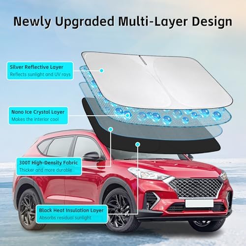 Windshield Sun Shade for Hyundai Tucson 2016-2026 Sunshade - Image 3