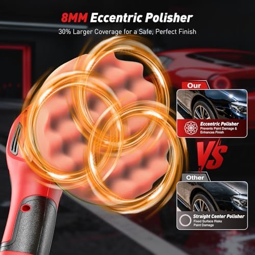 6 Inch Cordless Car Buffer Polisher With 2×4000mAh Batteries - Image 4