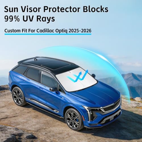 Windshield Sun Shade for Cadillac Optiq 2025-2026 Sunshade - Image 2