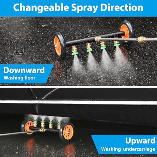 2-in-1 16’’ Undercarriage 4000 PSI Pressure Washer Water Broom with Bottle - Image 3