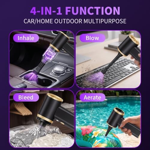 Handheld Vacuum Cordless Rechargeable,Small Dust Buster Cleaner Portable Lightweight with High Power Motor 3 Filter,LED Light，7-in-1 Cleaning Kit for Home Office Car Pet,Black - Image 7