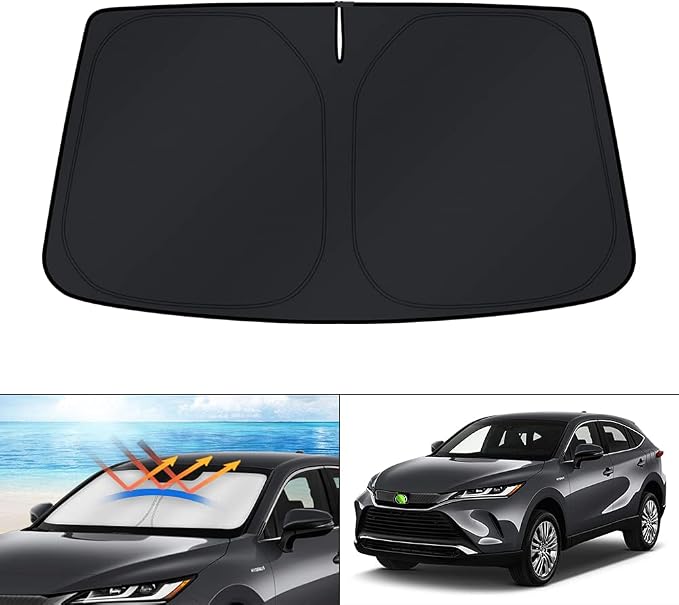 KUST Car Windshield Sun Shade for 2021-2024 Toyota Venza Accessories Sunshade Window Sun Visor Protector Foldable Blocks UV Rays Keep Your Car Cool by KUST