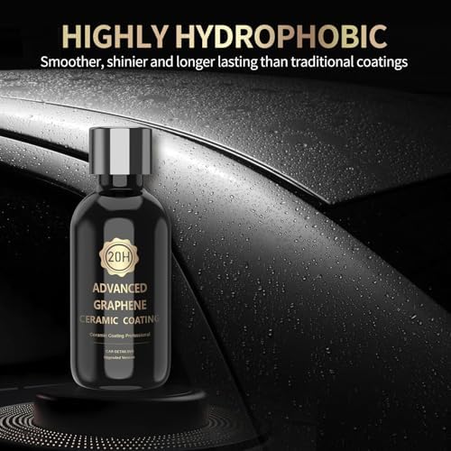 20H Advanced Graphene Ceramic Coating for Cars, Ceramic Car Auto Detailing kit (70ml), 10+ Years of Long Lasting Protection,Ultra High Gloss,Apply After Car Wash & Paint Correction - Image 3