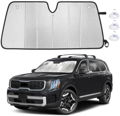 EcoNour Foldable Sun Shade Fit for Kia Telluride 2020-2023 2024 2025 by EcoNour