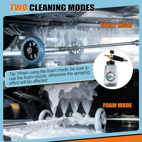 16 IN Under Carriage Pressure Washer Water Broom with Foam Cannon 4000PSI - Image 5