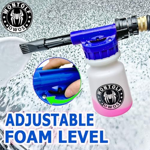 Car Wash Foam Gun Foam Sprayer - Foam Cannon Garden Hose- Car Wash Kit - Snow Foam Blaster with Microfiber Wash Mitt + Storage Bag - Car Accessories for Men - Image 4