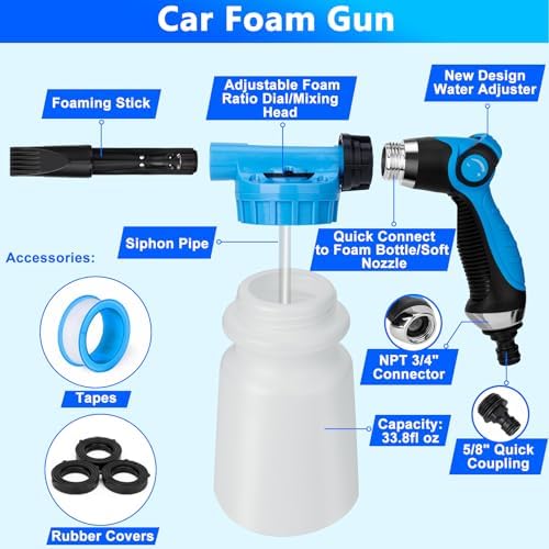 THINKWORK Car Wash Kit with Foam Gun, Complete Car Detailing Kit 40 PCS - Image 2