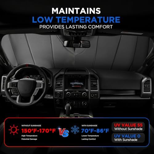MAIKER OFF ROAD Windshield Sunshade Compatible with Ford F150 2015-2020 - Image 4
