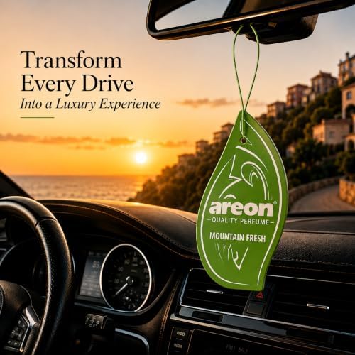 AREON MON MA17 Long Lasting Hanging Best Car Air Freshener Mountain Fresh Scent, 12 pack - Image 2