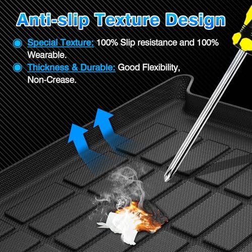 Cartist Cargo Mat Fit for Volkswagen VW Tiguan 5 Passenger 2018-2024 Trunk Mat with Backrest Mat Accessories TPE All Weather Anti-Slip - Image 4