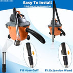 Happy Tree Universal Fit All Existing Shop Vacs with 2-1/2" &1-7/8" &1-1/4" Adapter Wet Extraction Accessory for Upholstery & Carpet Cleaning & Auto Detailing Shop Vac Extractor Attachment Hose Kit - Image 4