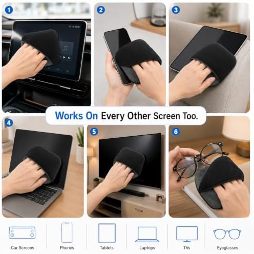 Car Screen Cleaner, Reversible Microfiber Cleaning Pad for Dashboard - Image 4