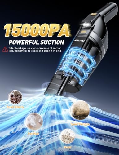 Gxzsk Handheld Vacuum Cordless, 15000PA Hand Held Vacuum, Hand Vacuum - Image 2