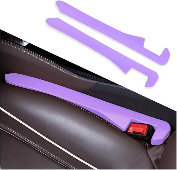 IHOTDER 2PCS Car Seat Gap Filler,Super Flexible Car Side Seat Gap Filler CCar interior Accessories,Universal Car Organizer Between Seats for Tightly Filling Seat Gaps (Purple/2PCS)… by IHOTDER