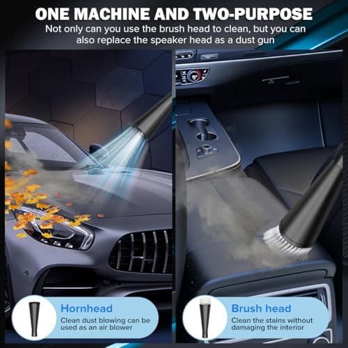 Dry Cleaning Gun,High-Pressure Air Blow Gun,Car Cleaning Gun,Air Nozzle Blow Gun, Car Air Blow Gun with 2 Nozzles,Works with Air Compressor and Quickly removes Surface Dirt and dust - Image 6