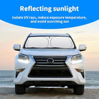 Front Windshield Sun Shade Custom Fit Compatible for GX400 GX460 2010-2023 Sunshade Foldable UV Ray Reflector Sun Visor Protector Accessories Shield Cover Reflective (for GX 2010-2023) - Image 3