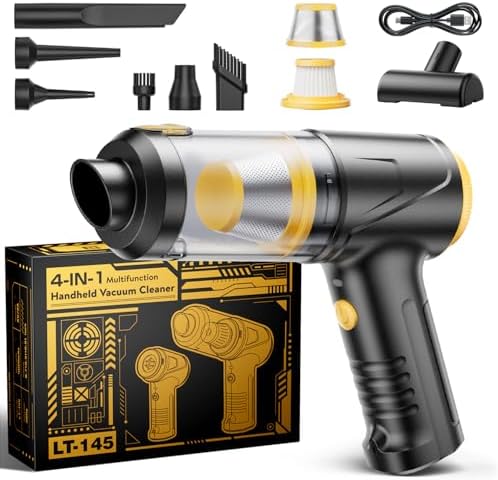 Handheld Vacuum Cleaner, 21000Pa Cordless 4-in-1 Mini Car Vacuum by Svoko
