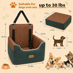 ALL GOOD PET SUPPLIES Dog Car Seat for Small/Medium Dogs Under 35lbs | Soft Memory Foam Booster Car Seat with Detachable Washable Cover and Cushion, Puppy Dog Bed - Image 3