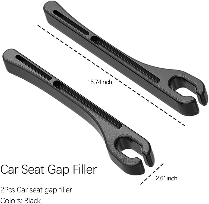 Stacool [2026 Upgrade] 2PCS Car Seat Gap Filler with Phone Holder,Multi-Function Car Side Seat Gap Filler for Prevent Items Falling,Universal Car Seat Organizer Car Accessories Interior (Black) - Image 2