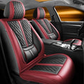 Fit Compass Car Seat Covers Compatible with Jeep Compass 2012-2024 2025 2026.Full Coverage Waterproof Leather,Compatible with Airbag,All - Weather Seat Cushion Protector(2 Front,Red) by Unknown