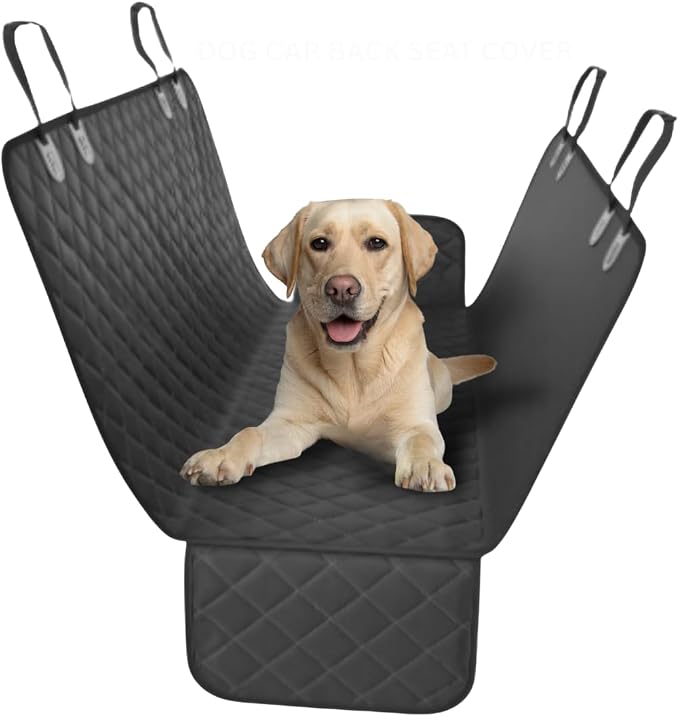 Doggie World Dog Car Seat Cover for Back Seat, Waterproof Dog Hammock | Durable Pet Car Seat Cover Backseat Protector for Cars & SUVs, Nonslip Scratchproof Rear Seat Cover Against Dirt, Fur by Doggie+World