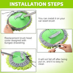 Layhit 5 Pcs Car Wash Mitt Set, Brush Not Included, Royal Blue and Green - Image 4