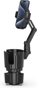 Phone Holders for Your Car, 2 in 1 Universal Stable Cup Car Phone Holder | Adjustable Base with Phone Mount, Hand Free, Long Arm, Non-Slip, 360°Rotation Cup Holder Phone Mount for All Smartphones by bokilino