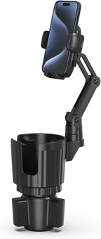 Phone Holders for Your Car, 2 in 1 Universal Stable Cup Car Phone Holder | Adjustable Base with Phone Mount, Hand Free, Long Arm, Non-Slip, 360°Rotation Cup Holder Phone Mount for All Smartphones by bokilino