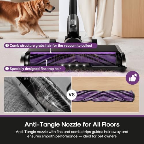 Eureka ReactiSense 350W Anti-Tangle Cordless Stick Vacuum, NEC440BK - Image 3