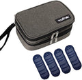 apollo walker Insulin Cooler Travel Case with Ice Packs and Insulation | TSA Approved Includes 2 x 90g ice packs for 9-hour cooling insulin pens & syringes for Diabetics to Carry (Gray) by apollowalker