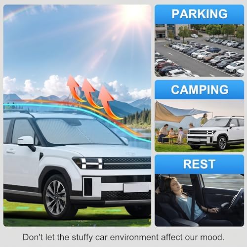 Custom Fit Windshield Sun Shade for Hyundai Santa Fe 2024-2026 - Image 6