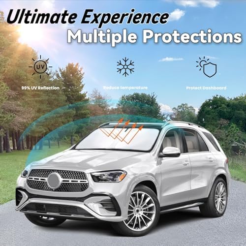 Windshield Sun Shade for 2020-2025 Mercedes Benz GLE SUV 350 450 - Image 3