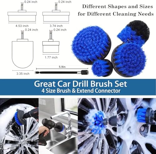 26pcs Car Detailing Brush Set, Car Detailing Kit, Car Detailing Brushes, Car Cleaning Kit, Car Windshield Cleaning Tool, Professional Car Care Kit - Car Wash Brush Kit for Interior Exterior Wheels - Image 3