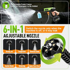 Cordless Portable Washer, 1100 PSI Handheld Washer Battery Operated Pressure Washer, 6-in-1 Nozzle Lightweight Car Washer, Cleaner with Elastic Hose, Cleaning Tool for Home Outdoor Patio Garden - Image 4