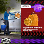 AIDEA Car Wash Mitt Microfiber, 1PK, Car Wash Brush, 7.12''X10.14'' - Image 2