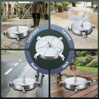 TOR 18" Pressure Washer Surface Cleaner with 4 Wheels, Surface Cleaner for Pressure Washer, 2 Extension Wands, 2 Replacement Nozzles, Power Washer Surface Cleaner for Concrete, Driveway - Image 3