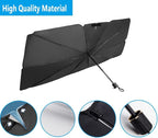 Windshield Sun Shade 2025 Car Accessories 100% Blackout Car Front Windsow Shades Umbrella Automotive Sun Visor Block Heat Insulation Protection (Red) - Image 4