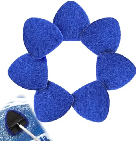 7 Pack Upgrade Car Windshield Cleaner Tool Bonnets, Microfiber Cloths for Inside Windshield Cleaning Tool Pads, Interior Windshield Cleaner Tool Replaceable Cleaning Bonnets, Fit 6.5”, Blue by XGKHOM