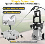 Dalmbox 16.5" Pressure Washer Surface Cleaner, 4-Wheel, 1/4” Quick Connect - Image 3