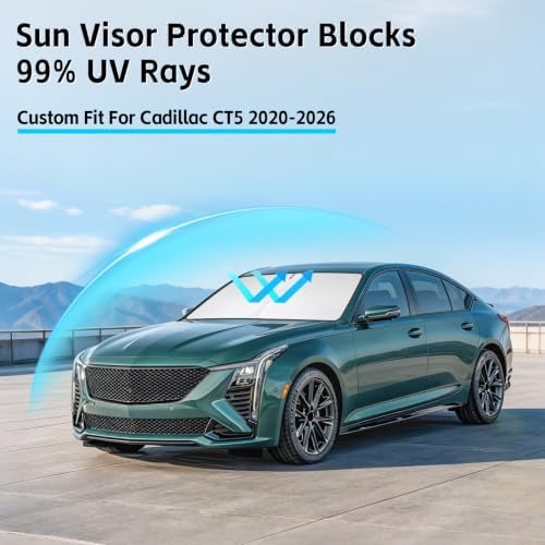 Windshield Sun Shade for Cadillac CT5 2020-2026 Sunshade - Image 2