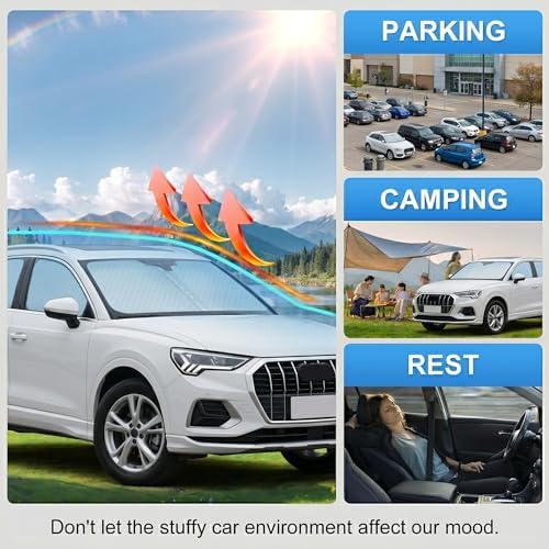 Custom Fit Windshield Sun Shade for Audi Q3 2019-2026 - Image 6